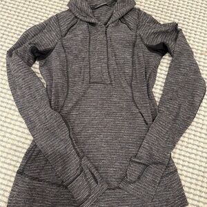 Lululemon Gray foldover neck 1/2 zip Fitted Top